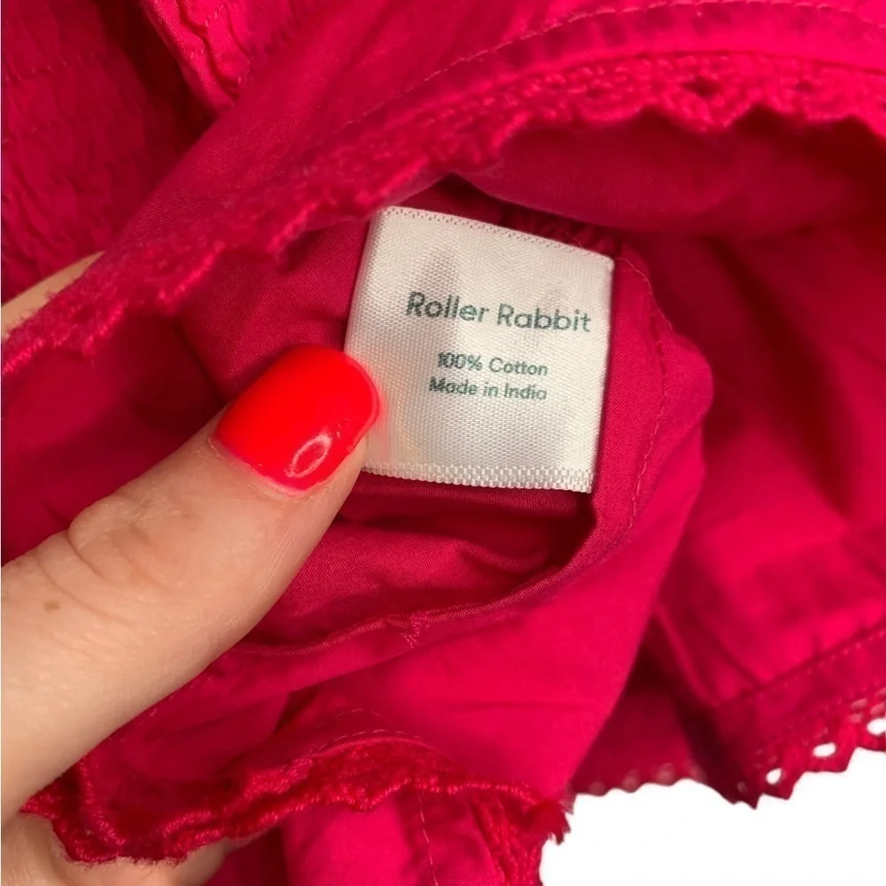 NWOT Summer Beach Roller Rabbit Pink Dove Top Smocked Tank Top Size XL - Picture 10 of 11